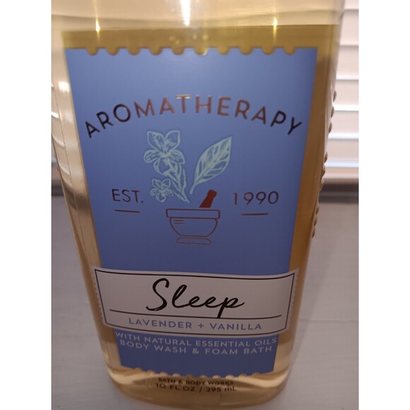 Bath & Body Works Aromatherapy Sleep Lavender Vanilla Body Wash Foam Bath 10 oz - Picture 3 of 8